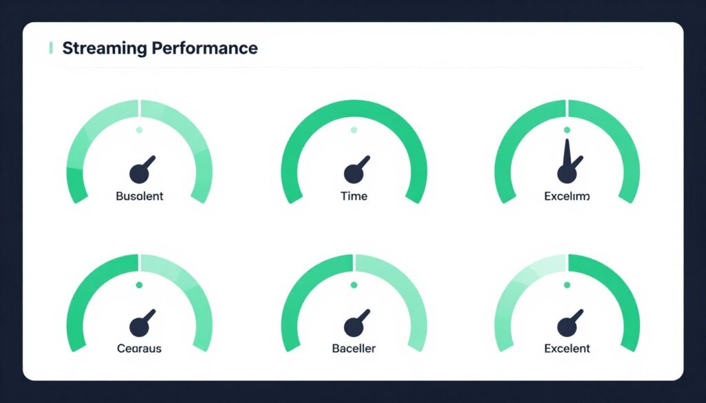 Speed test results showing excellent streaming performance metrics